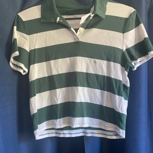 NWT American Eagle Cropped Collar Shirt - Picture 1 of 2